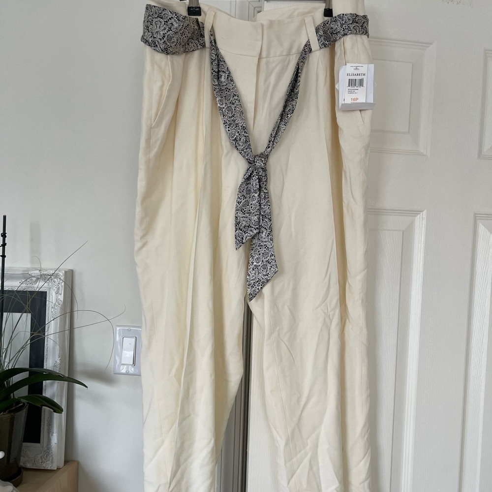 vintage trousers with satin belt (plus size)